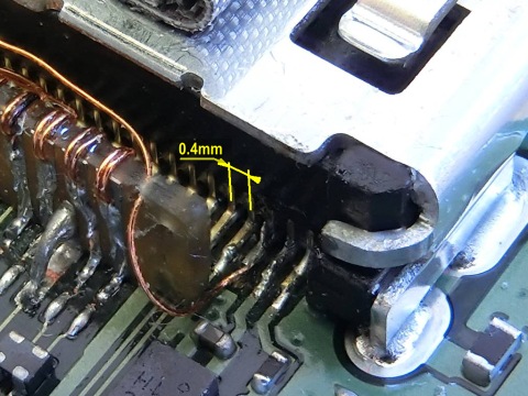 HDMI-C connector detail